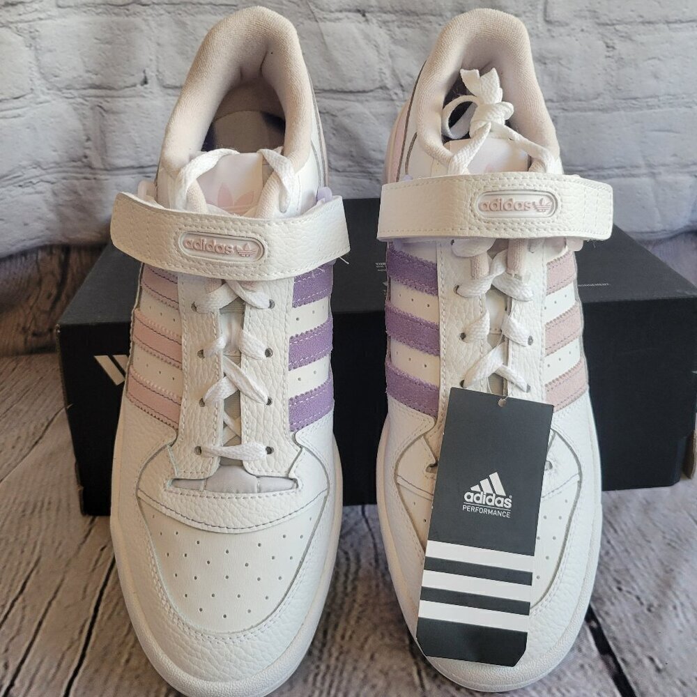 Adidas Forum Low White/ Pink/ Lavender - Picture 1 of 12